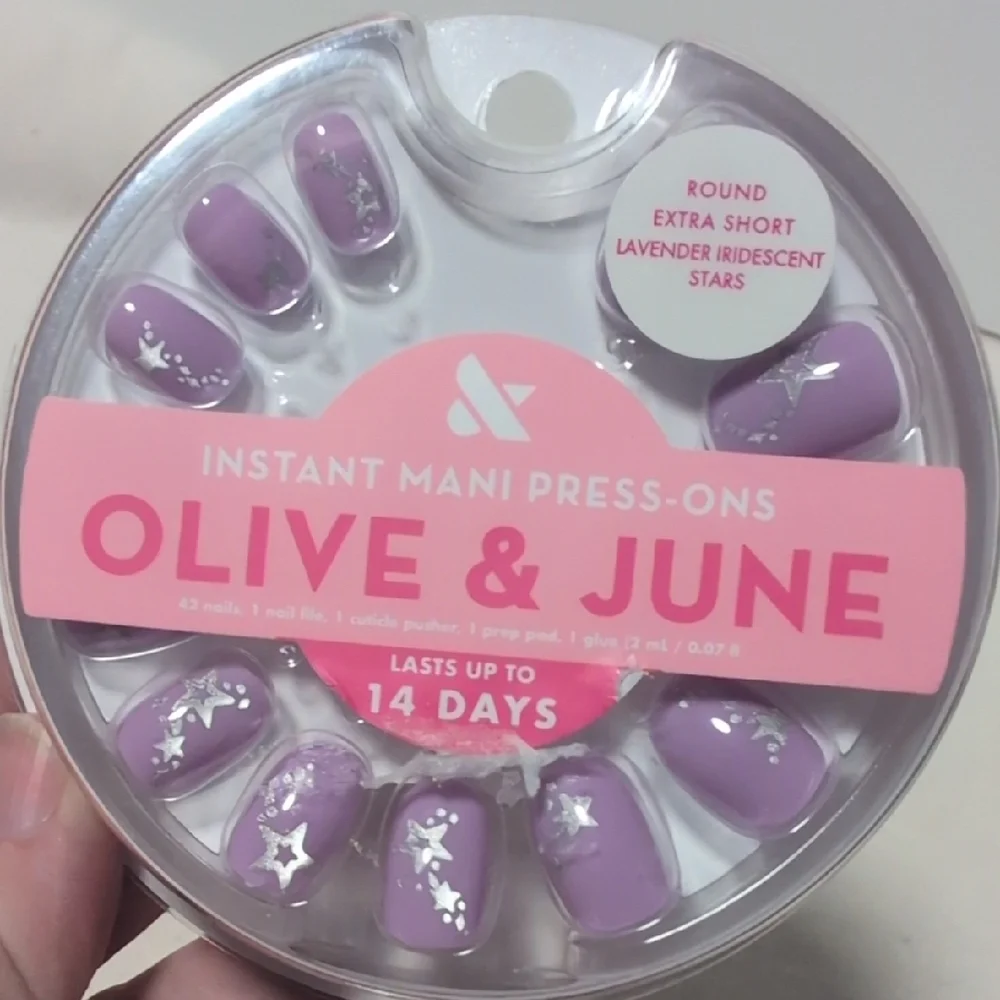 Olive & June Instant Mani Press-On Nails - Green, Purple, Yellow